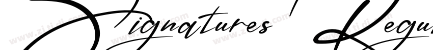 Signatures Regular字体转换